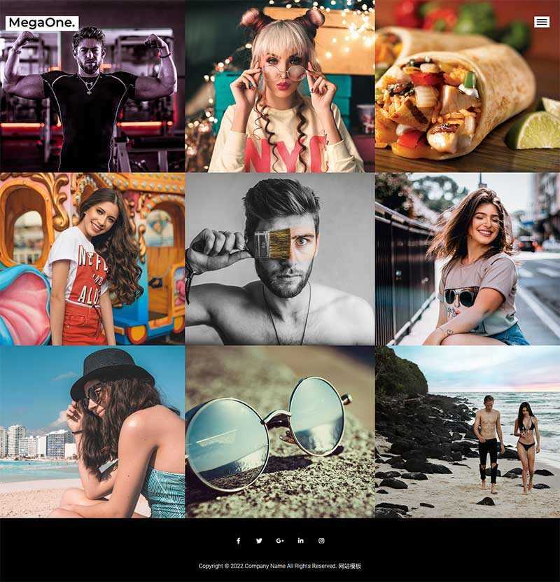 创意摄影作品图片集分享网站html模板 - 项目资源网