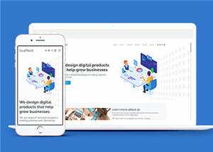 企业商业投资机构自适应网站模板下载 - 项目资源网