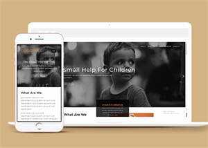 简洁公益组织网站模板下载 - 项目资源网