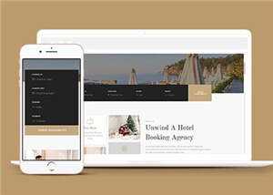 宽屏豪华酒店管理服务html模板下载 - 项目资源网