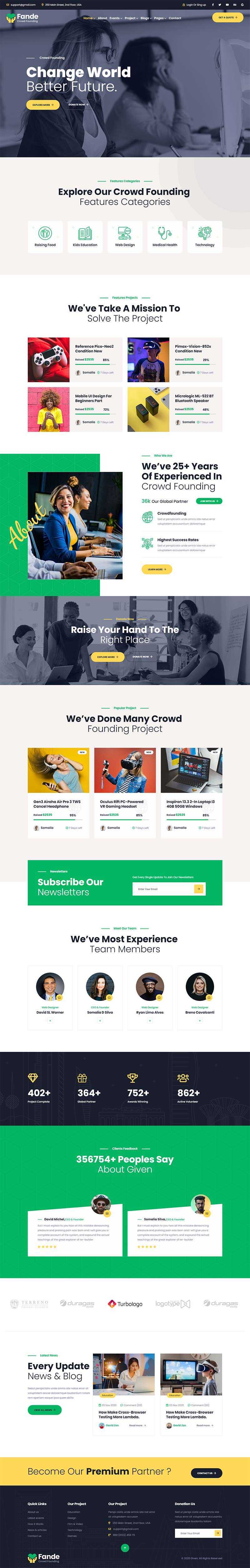创业投资众筹平台HTML5模板 - 项目资源网
