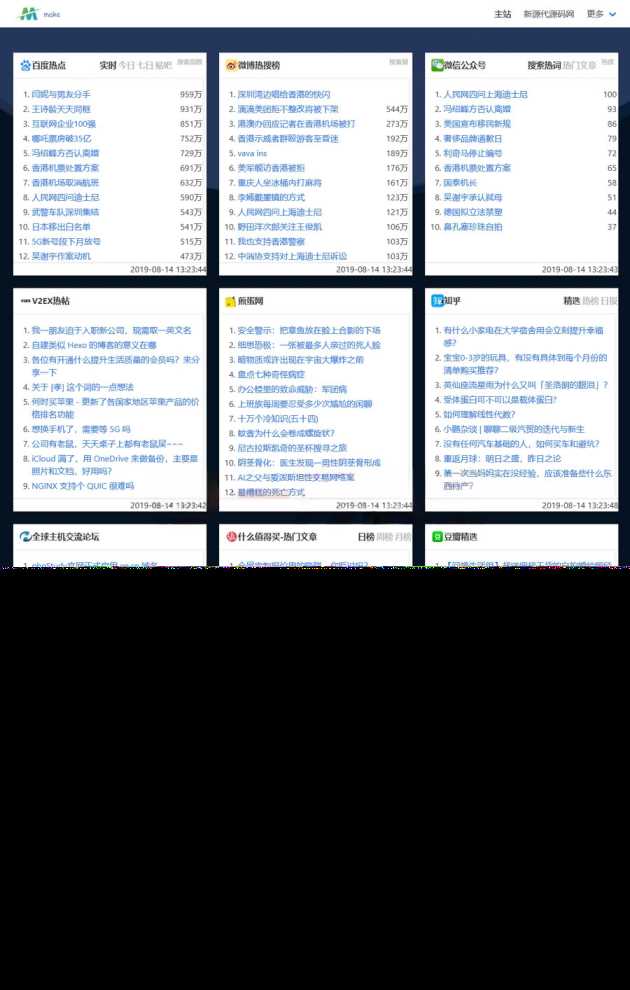 2023年全新热搜热门榜内容系统聚合源码 - 项目资源网