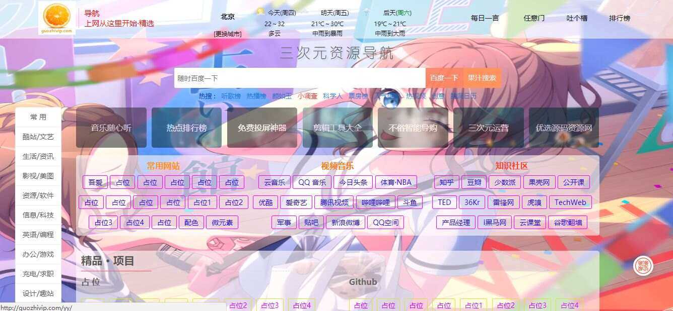 图片[2] - 精美网址导航及热点热搜影视排行榜源码 - 项目资源网 - 项目资源网