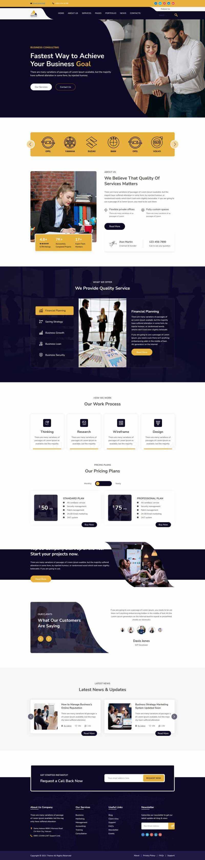 商业方案解决公司网站HTML模板 - 项目资源网