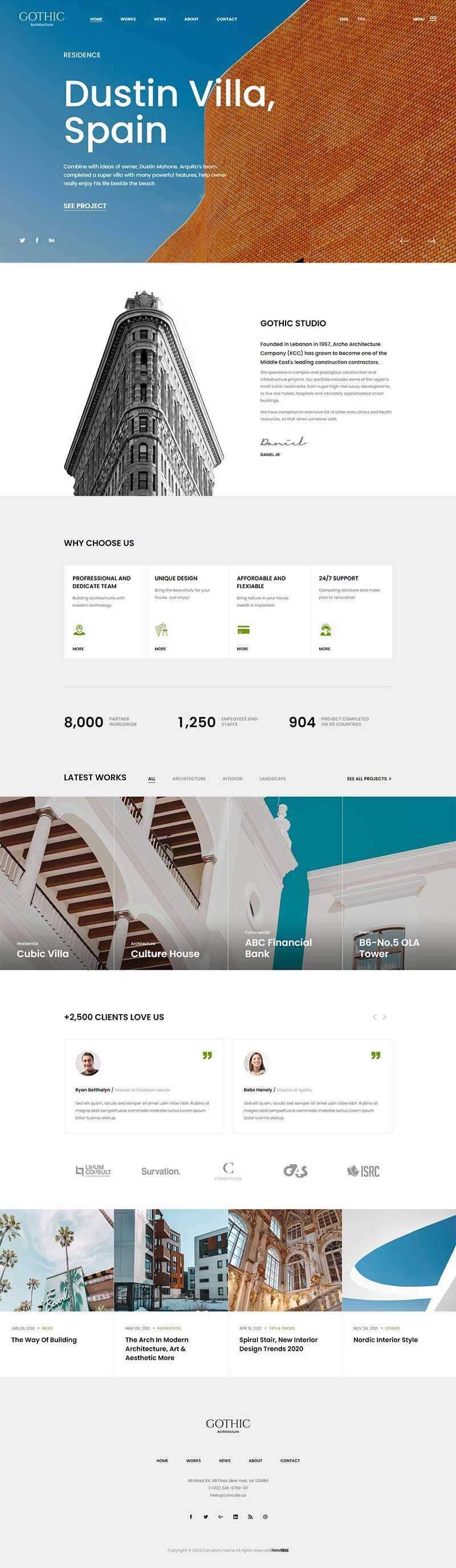 建筑施工设计服务公司网站html模板 - 项目资源网