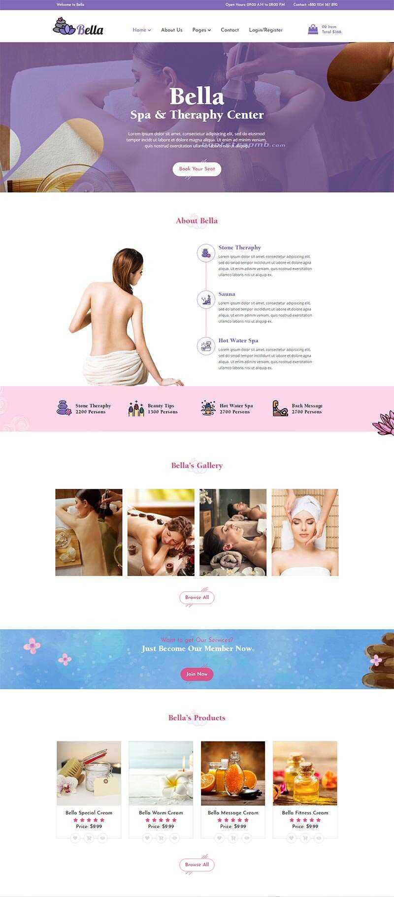 Bootstrap响应式Spa养生馆电商网站html模板 - 项目资源网