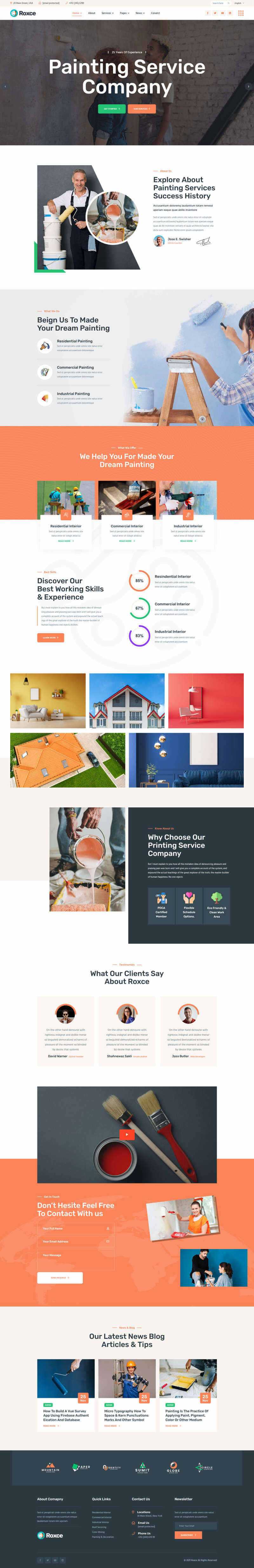 Bootstrap5响应式涂料油漆厂家网站html模板 - 项目资源网