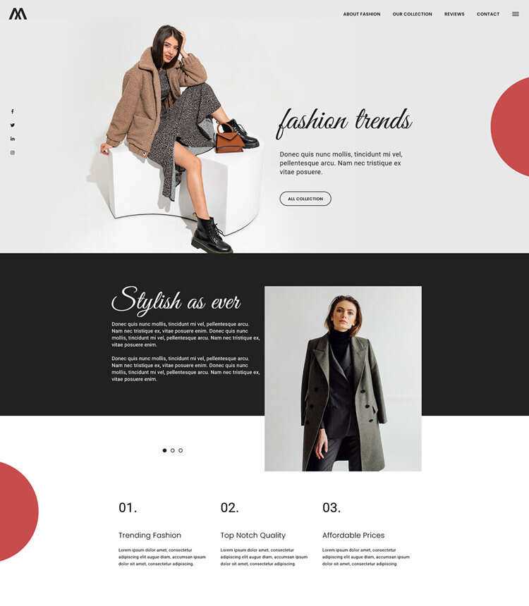 欧美时尚服饰网站html5模板 - 项目资源网