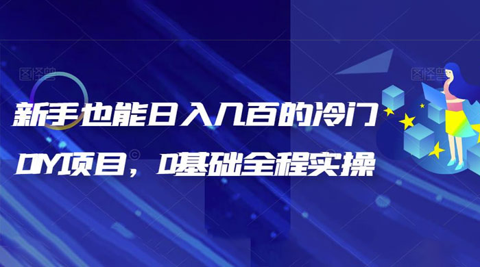 揭秘：新手也能日入几百的冷门 DIY 项目，0 基础全程实操 - 项目资源网