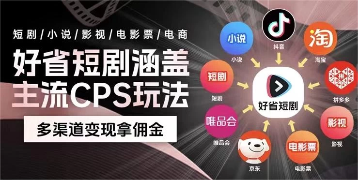 最新爆火好省短剧推广项目，傻瓜式操作日入 1000+ 上不封顶 - 项目资源网