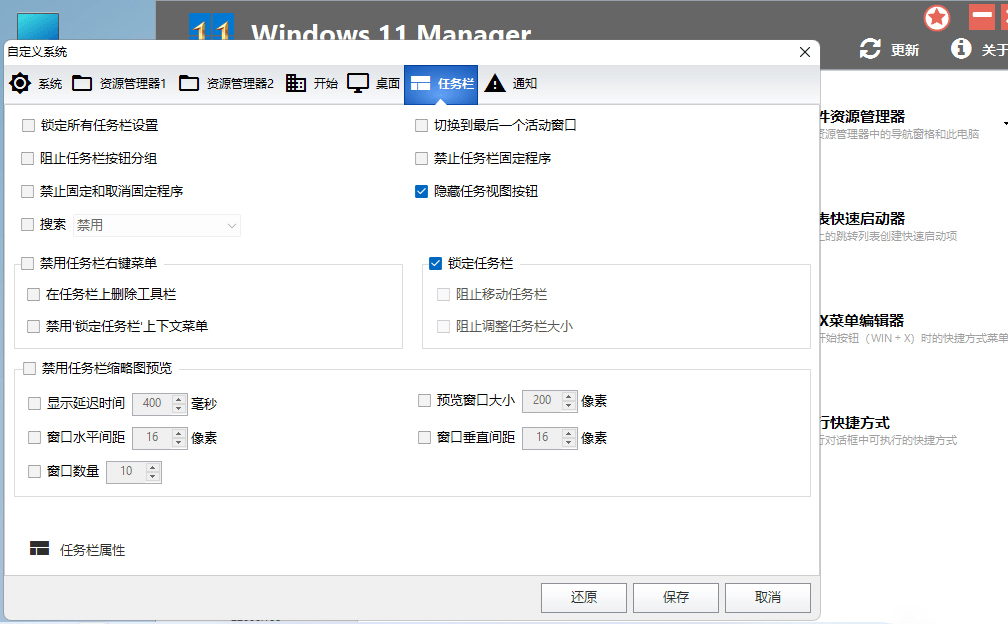 图片[2] - Windows 11 Manager v1.0.6 免激活便携版 - 项目资源网 - 项目资源网
