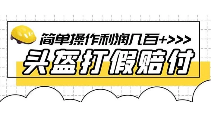 打假 3c 头盔项目，月入过万，小白有手就行 【揭秘】 - 项目资源网